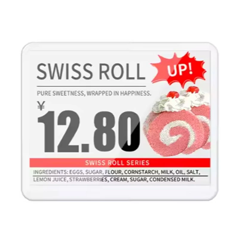 5,8'' E-tinta Label Rak Elektronik - Mendukung NFC & LED 7 Warna
